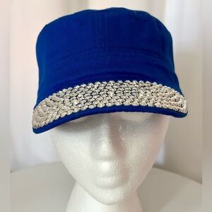 Something Special 100% Cotton Blue Hat Silver Embellishment (894)